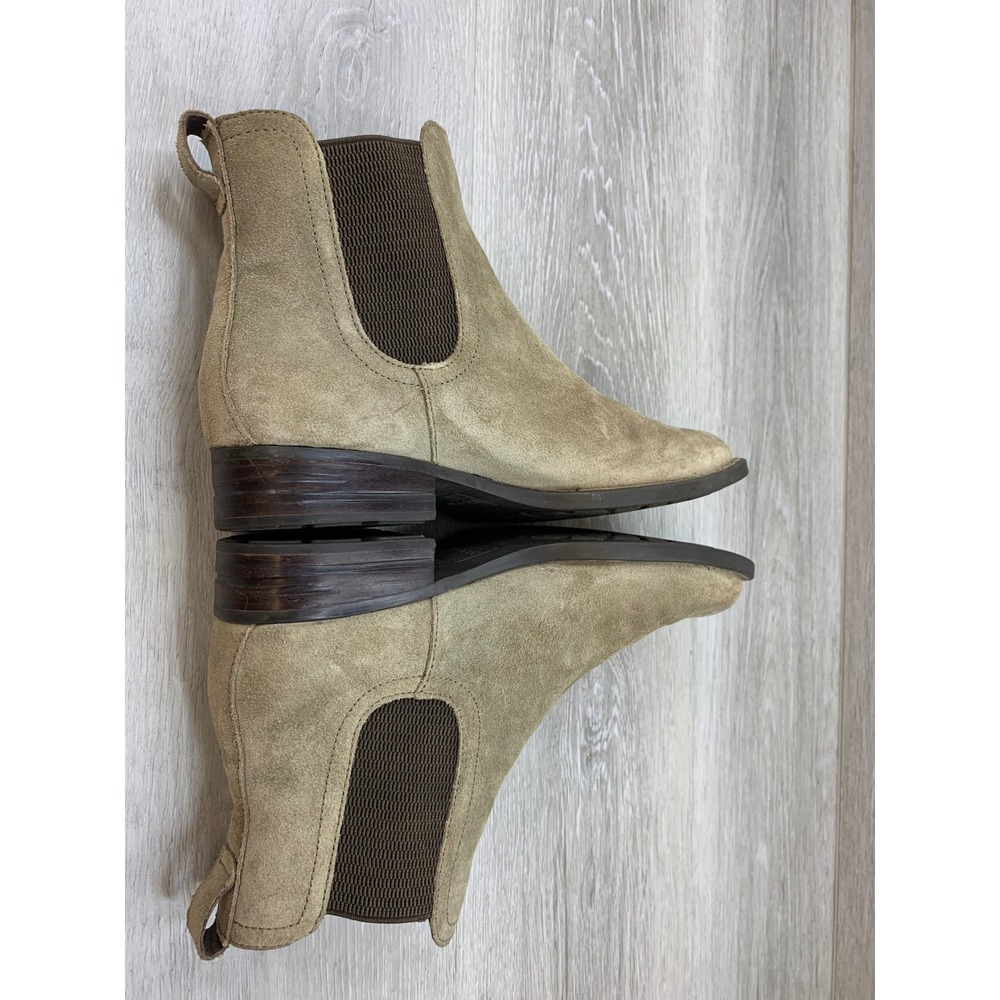 Born Suede Chelsea Boots Taupe Ankle Booties Women's 9.5 Comfort Shoes - Picture 5 of 12